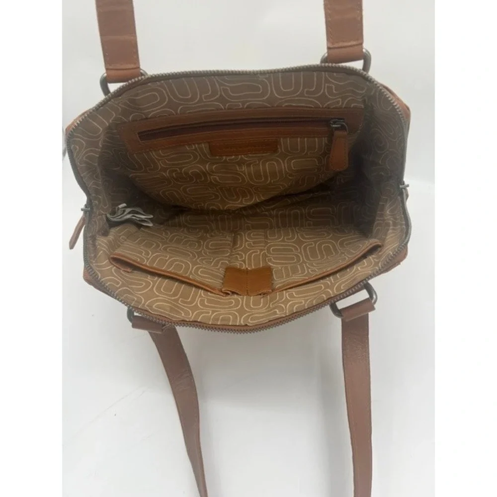 Spikes & Sparrow Shoulder Bag Women Medium Cognac Brown Good Leather Zip Satchel